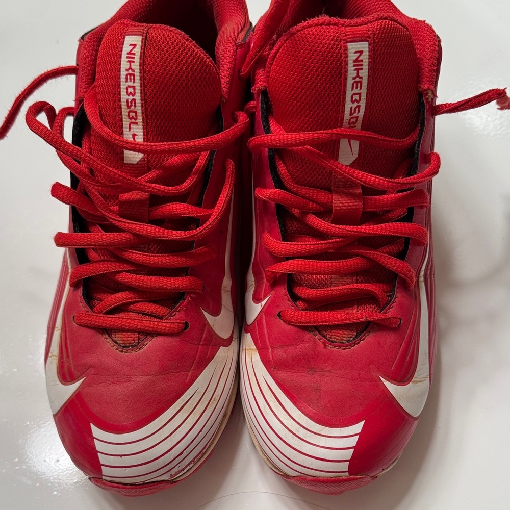 Nike Kids Red and White Cleats